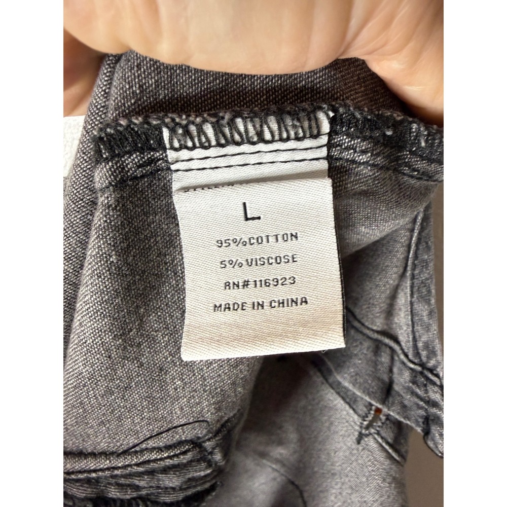Three bird nest high hopes slouchy denim overalls grey size large - Picture 10 of 10
